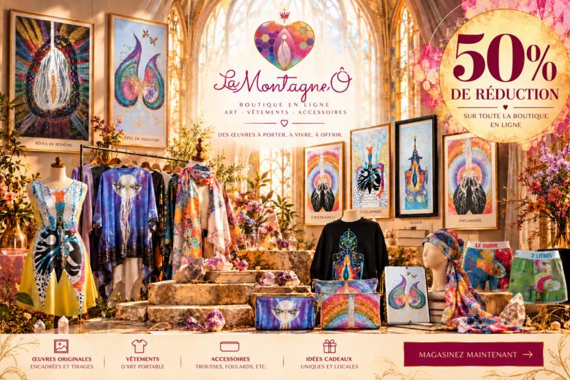 Campagne La Ruche Thérèse - 50% de réduction sur vos achats pour toute la boutique en ligne lamontagneo.art